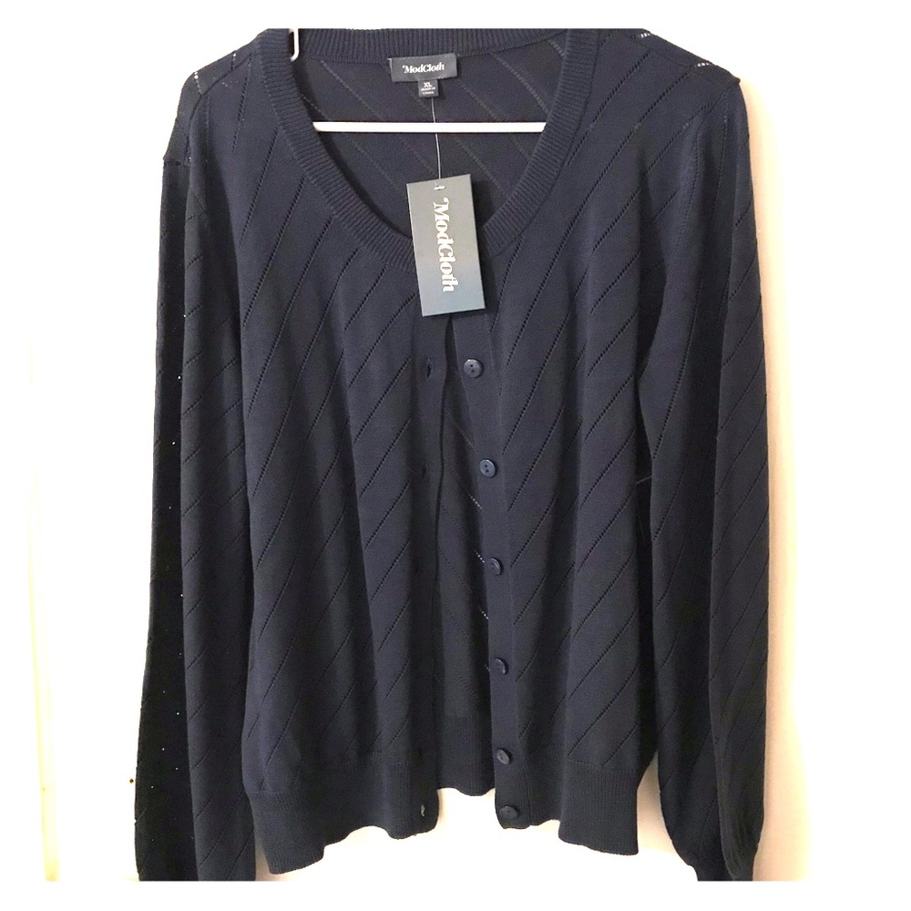 Mod Cloth Slant Get Enough Cardigan